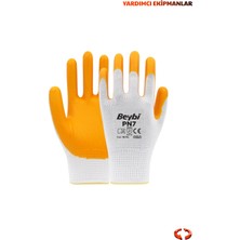 Beybi Pn7 Polyester Örme Nitril Eldiven 10'lu
