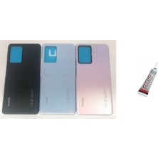SDT Mi 13 Lite Uyumlu Arka Batarya Kapağı (Siyah) + B7000 Yapıştırıcı