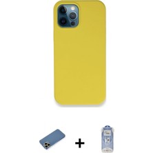 Marsilyan™- iPhone 12 Pro Max Kılıf Zirve Modern Özel Seri - Siyah Joko Magic 5d Cam + Gold Shine Kamera Lens Koruma Cam