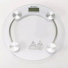 Canarino 150 kg Kapasiteli Yuvarlak Şeffaf Dijital Banyo Cam Baskül Terazi Tartı ( Lisinya )