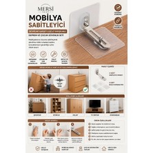 Mobilya Sabitleme Aparatı | Devrilme Karşıtı Güçlü Yapışkanlı Deprem ve Çocuk Güvenlik Seti
