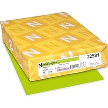 Uravas Store Neenah Astrobrights Premium Renkli Kağıt, 10,9 Kg, 8,5 x 11 Inç, 500 Yaprak, Terra Yeşili (22581)
