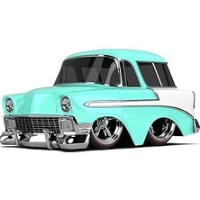 Uravas Store Mga Entertaintment Cartuned S2 1956 Chevy Nomad - Mavi Custom Araba