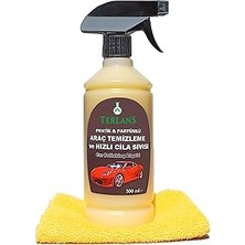 Uravas Store Terlans Araç Temizleyici Parlatıcı Hızlı Cila | Boyalı Alan &amp; Plastik Aksam | Parfümlü | 500 ml