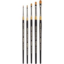 Uravas Store Kingart Orijinal Gold 9510 Kısa Filbert Serisi Boya Fırçası Seti, Premium Golden Taklon Multimedya