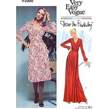Uravas Store Vogue V2000U5 Misses' Wrap Elbise Dikiş Desen Paketi, Diane Von Furstenberg, Tasarım Kodu V200