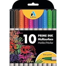 Uravas Store Adel Prime Ink Multisurface 10'lu Klasik Markör