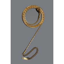 Rua Jewelry Çelik Italyan Recta Kolye 1 mm Altın Renk | Kararmaz ,unisex ,2 Yıl Garantili