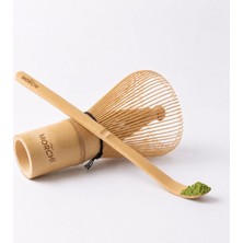 Morchi Doğal Bambu Matcha Çırpıcı (Chasen) & Matcha Kaşığı (Chashaku) Seti – Japon Tarzı