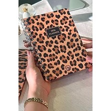 Uravas Store 2026 Haftalık Ajanda Spiralli A5 12 Aylık Leopard