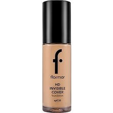 Uravas Store Flormar Invisible Cover Hd Hafif Yapılı &amp; Yarı Parlak Bitişli SPF30 Fondöten 090 Gldn Ntrl