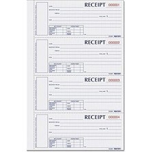 Uravas Store Hardcover Numbered Money Receipt Kitap, 6 – 7/8 x 2 3/4, Three-Parça, 200 Forms