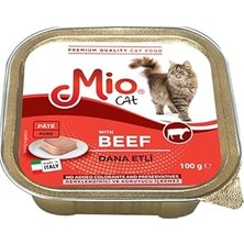 Uravas Store Mio 100 gr Kedi Yaş Mama, Dana Etli x 32 Adet