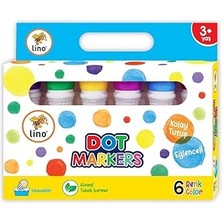 Uravas Store Lino Dot Markers 6' Lı Yıkanabilir Boya