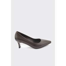 Derinet Hakiki Deri Topuklu Kadın Stiletto
