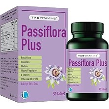 Uravas Store Tabvitamins Passiflora Plus 30 Tablet Pasiflora Valerian Melisa Papatya L-Teanin