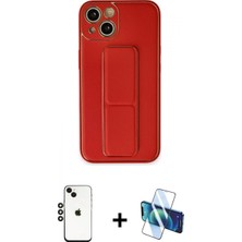 Pileli Store Pilelistore™ iPhone 14 Kılıf Akış Doku - Siyah 3D Antistatik Cam Ekran Koruyucu + Shine Kamera Lens - Sh