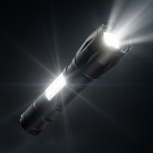 Sezy Şarjlı Zoomlu Güçlü Led Çift Aydınlatmalı USB Portlu Güçlü El Feneri Deprem,Araç,Yürüyüş,Doğa,Kamp Aydınlatması