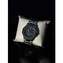 Ardentis Erkek Kol Saati - Gümüş Metal Kordon Luxury Tasarım - Oval Kasa Siyah Kadran Günlük ve Klasik Saat