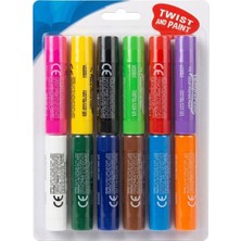 The Monarch Co 12'li Yıkanabilir Katı Poster Stick Boya Seti | Çevir-Aç Tempera Çocuk Boyası (10G x 12 Renk)