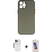Pileli Store Pilelistore™ iPhone 12 Pro Max Kılıf Yadigar Yansıma Serisi - Siyah Joko 5d Cam + Shine Kamera Lens - Lt