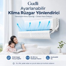 Gudli Evrensel Klima Rüzgar Deflektörü Aktif Karbon Filtreli Klima Yönlendirici Doğrudan Üflemeyi Önleyici