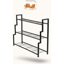 Zeenza Home Flora 3'lü Basamaklı Metal Çiçeklik