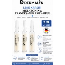 Dermalyn 3 Adet Leke Karşıtı Traneksamik Asit Içeren Cilt Aydınlatıcı Ampul Serum Dermaroller