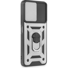 Colezium Note 12 5g Kılıf Pars Lens Yüzüklü  - Gümüş
