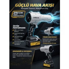 Sezy 32.000 RPM 21V Yüksek Performanslı Motor 300W 12000mAh Kablosuz Hava Üfleyici Turbo Fan Bahçe & Araç Kurutma, Toz Temizleme