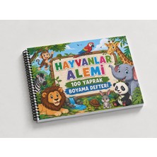 Mdk Hayvanlar Alemi 100 Yaprak Boyama Defteri + 12LI Boyama Kalemi Hediye