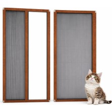 Akordiyon Kapı Kedi Sinekliği – 90 x 210 cm – Demir, Ahşap, Çelik, Pimapen ve Alüminyum ile Uyumlu