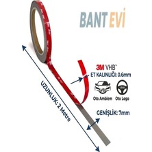 Bant Evi Oto Amblem ve Logo Yapıştırma Bandı 3m Araç Yazı Yapıştırma Çift Taraflı Bant