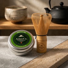Asia & Co. Premium Matcha Bundle – Matcha Tozu ve Bambu Chasen Çırpıcı