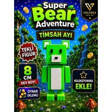 Super Bear Adventure Timsah Ayı Figür Oyuncak | Oynar Eklemli 8 cm Koleksiyon Karakteri | Voltrex Design