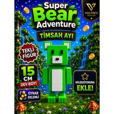 Voltrex Design Super Bear Adventure Timsah Ayı Figür Oyuncak | Oynar Eklemli 15 cm Koleksiyon Karakteri |