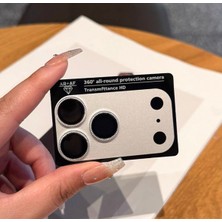 Edelfu iPhone 17 Pro - Safir Taşlı Lens Koruma Full Metal Kamera Koruması (Tek Parça)