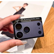 Edelfu iPhone 17 Pro - Safir Taşlı Lens Koruma Full Metal Kamera Koruması (Tek Parça)