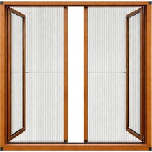 Sineklikstore Akordiyon Duble Kapı Sinekliği – 140 x 240 cm – Demir, Ahşap, Çelik, Pimapen ve Alüminyum ile Uyumlu