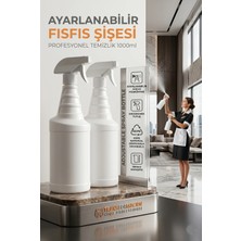 Transformacion 2'li Pro Sprey Şişe 1000ML - Ayarlanabilir Fısfıs Başlıklı Berber Kuaför Bahçe Temizlik Şişesi 723249
