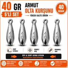 Ek Av Ekipmanları 40 gr Armut Olta Kurşunu 5 ' Li Set -Surf & Dip Avı Için Yüksek Kalite