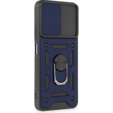 Colezium Note 12 5g Kılıf Pars Lens Yüzüklü  - Lacivert