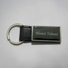 Kişiye Özel Çelik Gövdeli Deri Araba Anahtarlığı