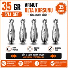 Ek Av Ekipmanları 35GR Armut Olta Kurşunu 5 ' Li Set -Surf & Dip Avı Için Yüksek Kalite