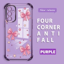 HONTINGA Samsung Galaxy M23 5g ile Uyumlu Kılıf Şeffaf Kılıfı Kamera Koruyucu Basitlik Anti Düşme Kamera Korumalı Papyon Desen Yumuşak Silikon Couple Telefon Kılıfı Kadın ve Erkek Için Uygundur K3-0289