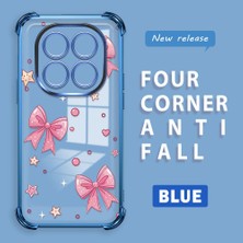 HONTINGA Xiaomi Redmi Note 14 Pro 4g ile Uyumlu Kılıf Şeffaf Kılıfı Kamera Koruyucu Basitlik Anti Düşme Kamera Korumalı Papyon Desen Yumuşak Silikon Couple Telefon Kılıfı Kadın ve Erkek Için Uygundur K3-0289