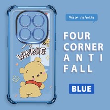 HONTINGA Xiaomi Redmi Note 14 Pro 4g ile Uyumlu Kılıf Şeffaf Kılıfı Kamera Koruyucu Basitlik Anti Düşme Kamera Korumalı Ayı Desen Yumuşak Silikon Couple Telefon Kılıfı Kadın ve Erkek Için Uygundur K3-0294