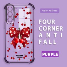 HONTINGA Samsung Galaxy S21 Fe 5g ile Uyumlu Kılıf Şeffaf Kılıfı Kamera Koruyucu Basitlik Anti Düşme Kamera Korumalı Papyon Desen Yumuşak Silikon Couple Telefon Kılıfı Kadın ve Erkek Için Uygundur K3-0293
