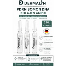 Dermalyn 3 Adet Pdrn Somon Dna Kolajen Içeren Cildi Gençleştirmeye Yardımcı Ampul Serum Dermaroller Dermapen