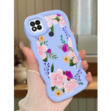 HONTINGA Redmi 10A Uyumlu Kılıf Düşüme Önleyici Basitlik Anti Düşme Kamera Koruyucu Basit Mavi Yumuşak Silikon Couple Telefon Kılıfı Çiçekli Desen K9-0192